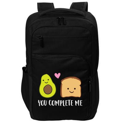 Avocado Toast You Complete Me Valentines Day Avocado Toast Impact Tech Backpack