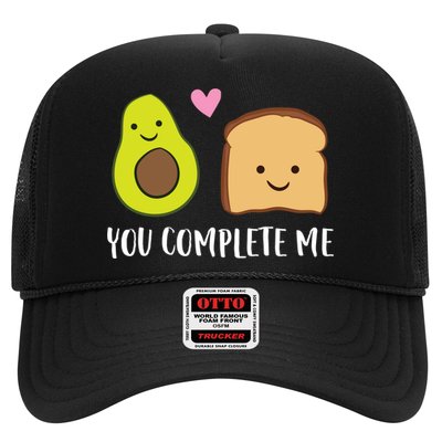Avocado Toast You Complete Me Valentines Day Avocado Toast Trucker Hat