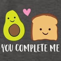Avocado Toast You Complete Me Valentines Day Avocado Toast Vector Backpack
