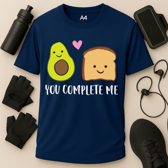 Avocado Toast You Complete Me Valentines Day Avocado Toast Performance Shirt
