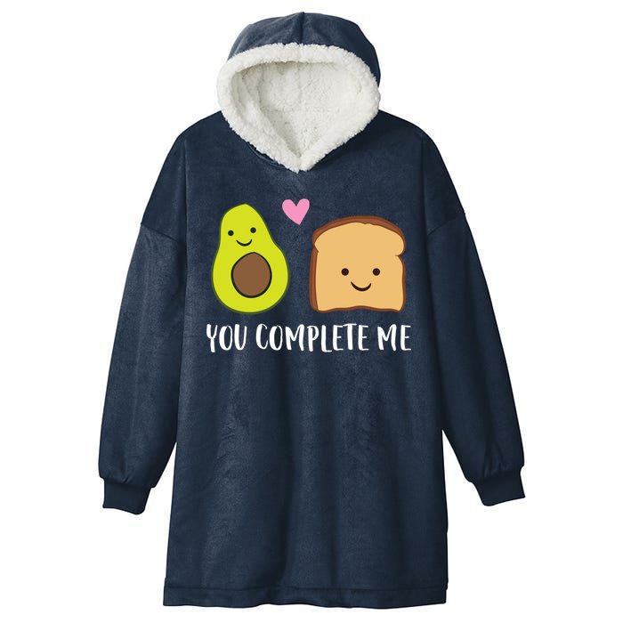Avocado Toast You Complete Me Valentines Day Avocado Toast Hooded Wearable Blanket