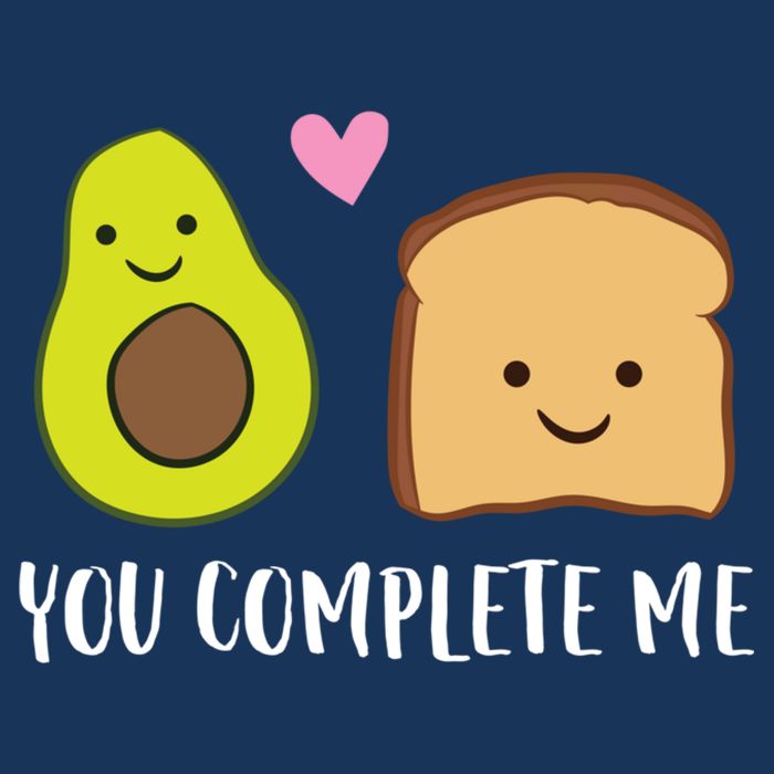 Avocado Toast You Complete Me Valentines Day Avocado Toast Button