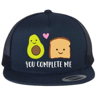 Avocado Toast You Complete Me Valentines Day Avocado Toast Flatbill Hat