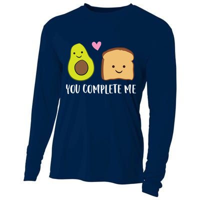 Avocado Toast You Complete Me Valentines Day Avocado Toast Cooling Performance Long Sleeve Crew