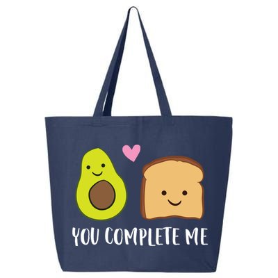 Avocado Toast You Complete Me Valentines Day Avocado Toast 25L Jumbo Tote