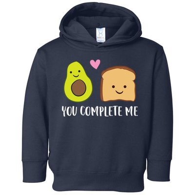 Avocado Toast You Complete Me Valentines Day Avocado Toast Toddler Hoodie
