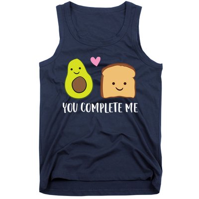 Avocado Toast You Complete Me Valentines Day Avocado Toast Tank Top