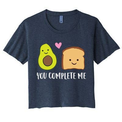 Avocado Toast You Complete Me Valentines Day Avocado Toast Crop Top