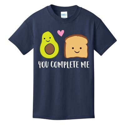 Avocado Toast You Complete Me Valentines Day Avocado Toast Kids T-Shirt