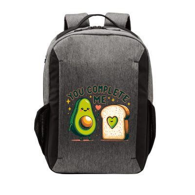 Avocado Toast You Complete Me Valentines Day Vector Backpack