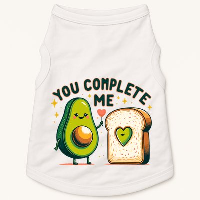 Avocado Toast You Complete Me Valentines Day Doggie Tank