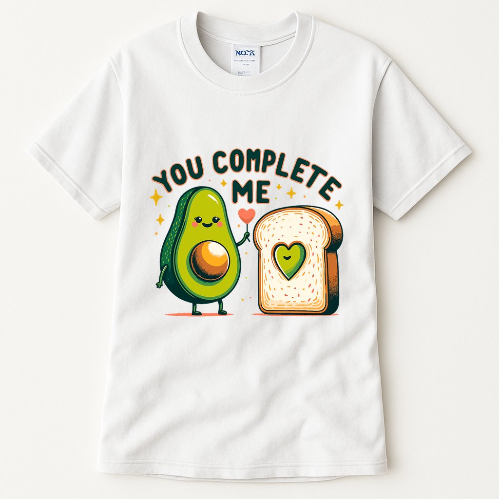 Avocado Toast You Complete Me Valentines Day Tall T-Shirt