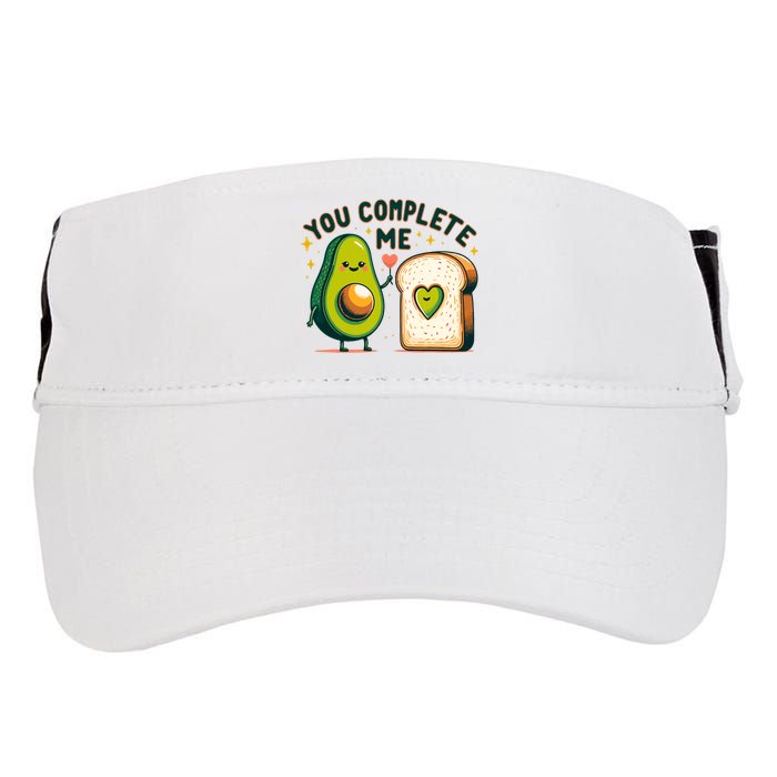 Avocado Toast You Complete Me Valentines Day Adult Drive Performance Visor