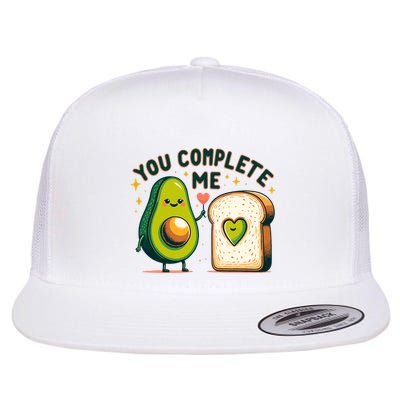 Avocado Toast You Complete Me Valentines Day Flatbill Hat