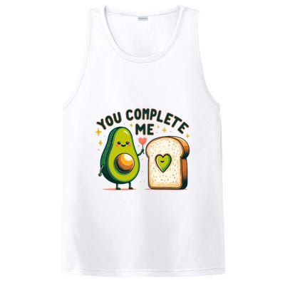 Avocado Toast You Complete Me Valentines Day PosiCharge Competitor Tank