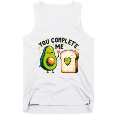 Avocado Toast You Complete Me Valentines Day Tank Top