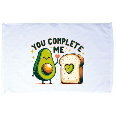 Avocado Toast You Complete Me Valentines Day Microfiber Hand Towel