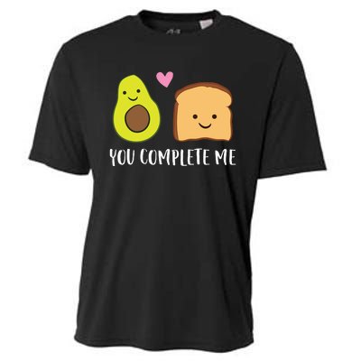 Avocado Toast You Complete Me Valentines Day Avocado Toast Cooling Performance Crew T-Shirt