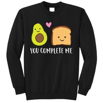 Avocado Toast You Complete Me Valentines Day Avocado Toast Sweatshirt