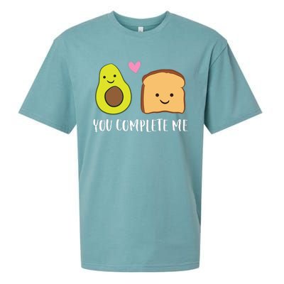 Avocado Toast You Complete Me Valentines Day Avocado Toast Sueded Cloud Jersey T-Shirt