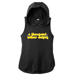 A Thousand Yellow Daisies Sticker Ladies PosiCharge Tri-Blend Wicking Draft Hoodie Tank