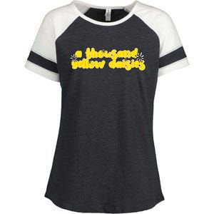 A Thousand Yellow Daisies Sticker Enza Ladies Jersey Colorblock Tee