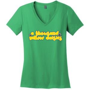 A Thousand Yellow Daisies Sticker Women's V-Neck T-Shirt