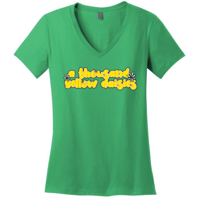 A Thousand Yellow Daisies Sticker Women's V-Neck T-Shirt