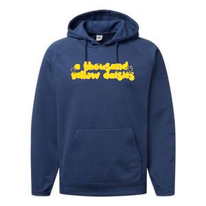 A Thousand Yellow Daisies Sticker Performance Fleece Hoodie