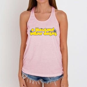 A Thousand Yellow Daisies Sticker Women's Knotted Racerback Tank