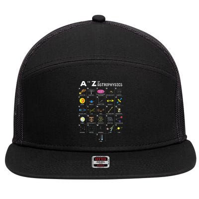 A To Z Funny Astronomy Lover Astrophysics Astronomer Gift 7 Panel Mesh Trucker Snapback Hat