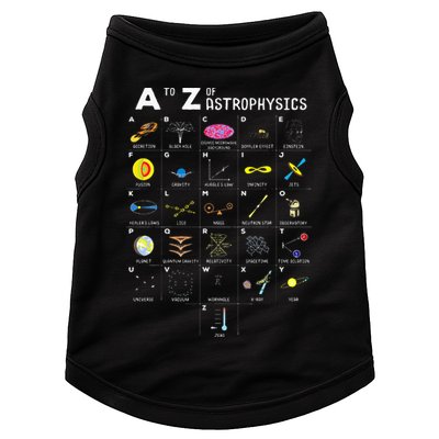 A To Z Funny Astronomy Lover Astrophysics Astronomer Gift Doggie Tank