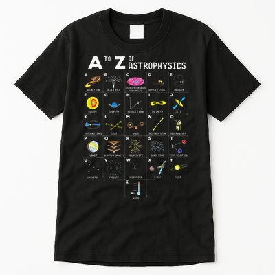 A To Z Funny Astronomy Lover Astrophysics Astronomer Gift Tall T-Shirt