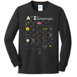 A To Z Funny Astronomy Lover Astrophysics Astronomer Gift Kids Long Sleeve Shirt