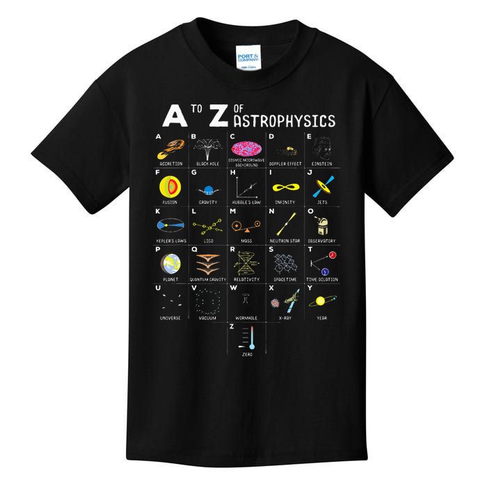 A To Z Funny Astronomy Lover Astrophysics Astronomer Gift Kids T-Shirt