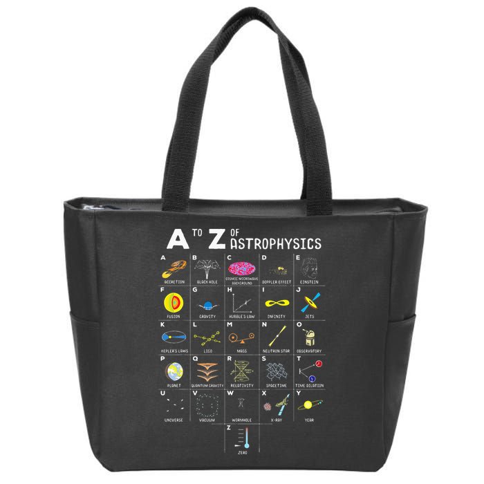 A To Z Funny Astronomy Lover Astrophysics Astronomer Gift Zip Tote Bag