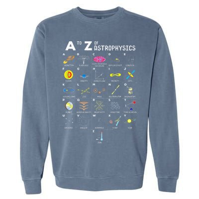 A To Z Funny Astronomy Lover Astrophysics Astronomer Gift Garment-Dyed Sweatshirt
