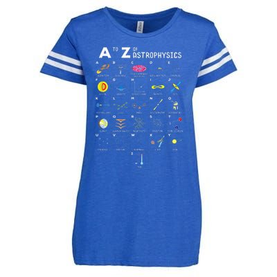 A To Z Funny Astronomy Lover Astrophysics Astronomer Gift Enza Ladies Jersey Football T-Shirt