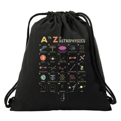A To Z Astrophysics Funny Objects In Space Science Drawstring Bag