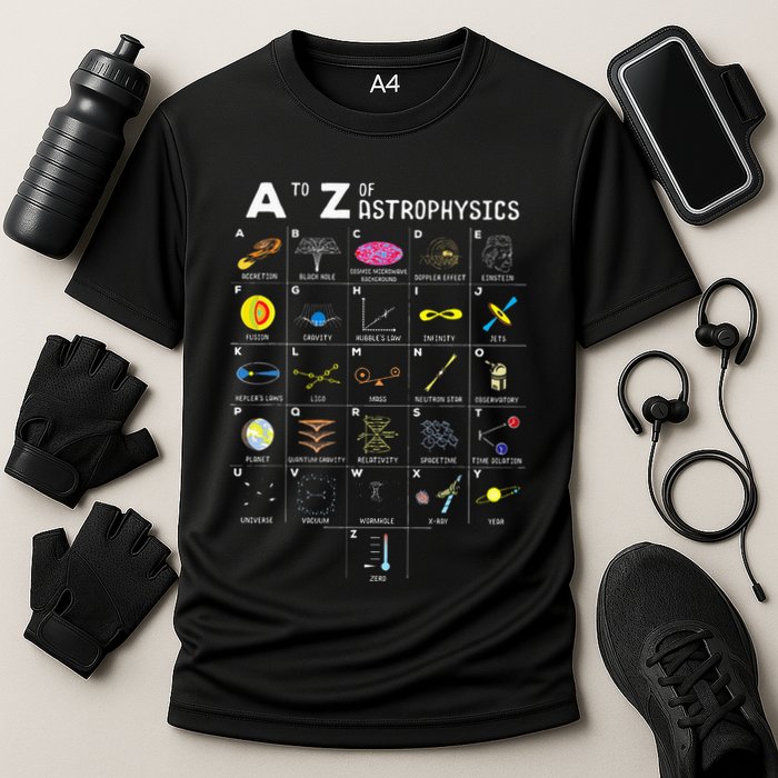 A To Z Funny Astronomy Lovers Astrophysics Astronomers Performance Shirt