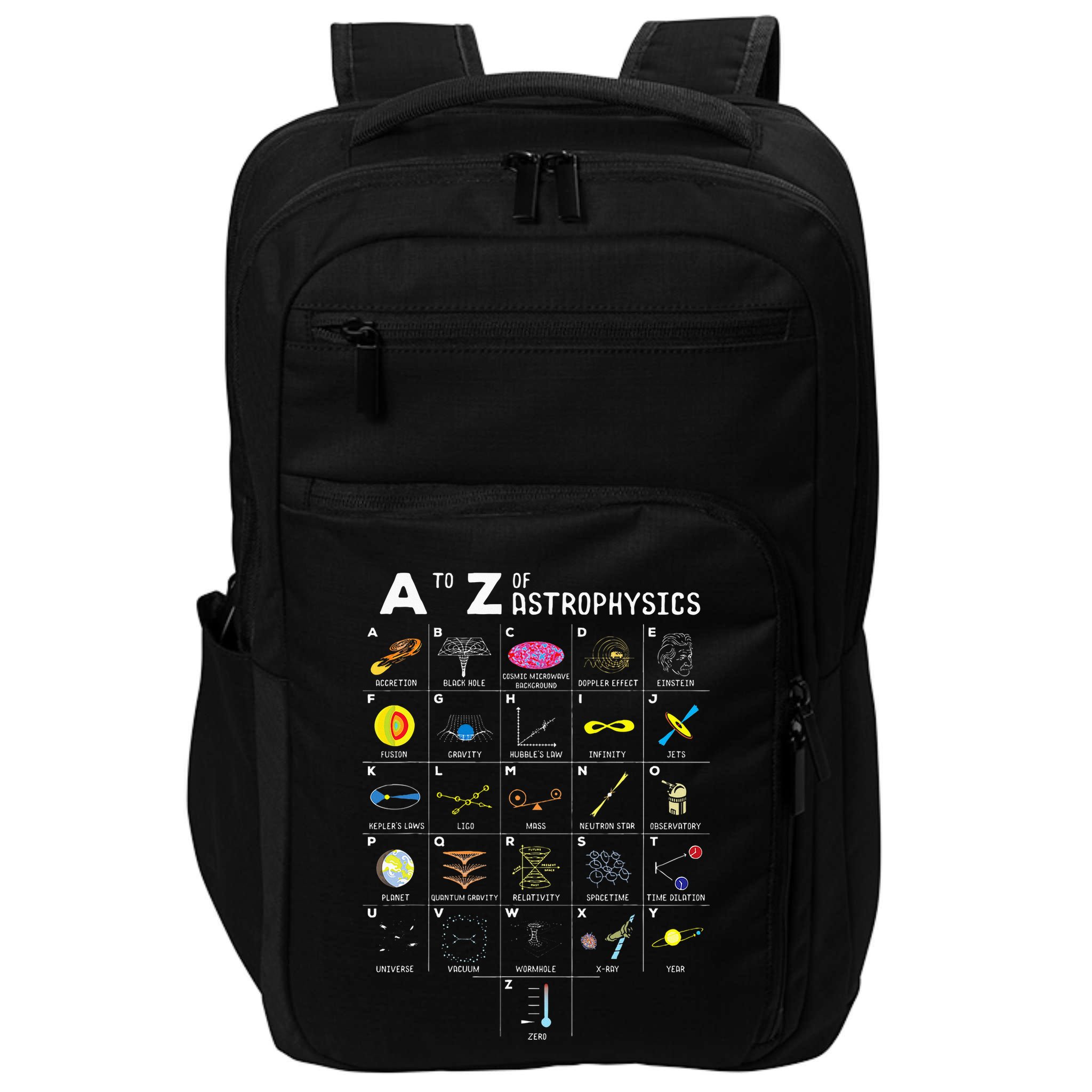 A To Z Funny Astronomy Lovers Astrophysics Astronomers Impact Tech Backpack