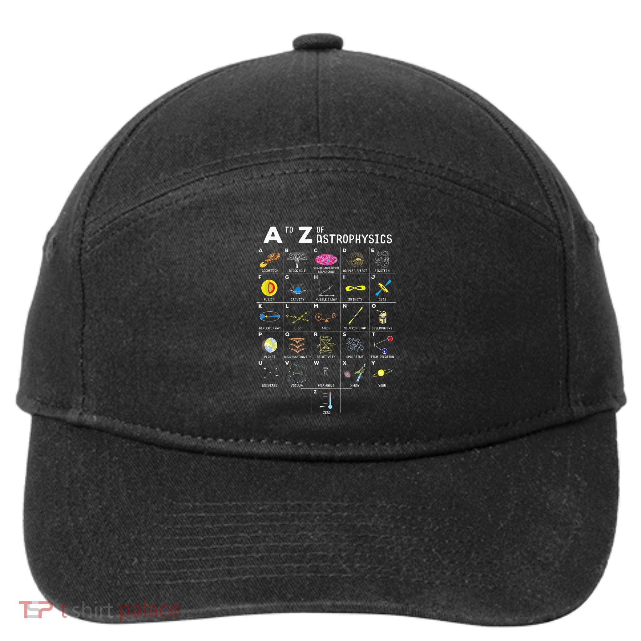 A To Z Funny Astronomy Lovers Astrophysics Astronomers 7-Panel Snapback Hat