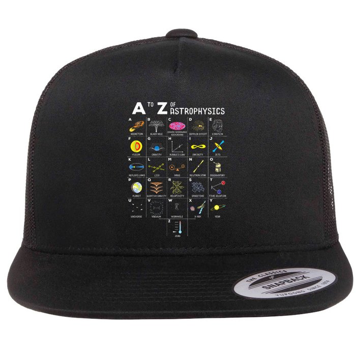 A To Z Funny Astronomy Lovers Astrophysics Astronomers Flat Bill Trucker Hat