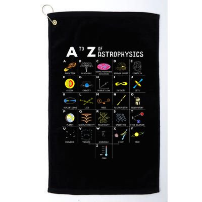 A To Z Funny Astronomy Lovers Astrophysics Astronomers Golf Towel