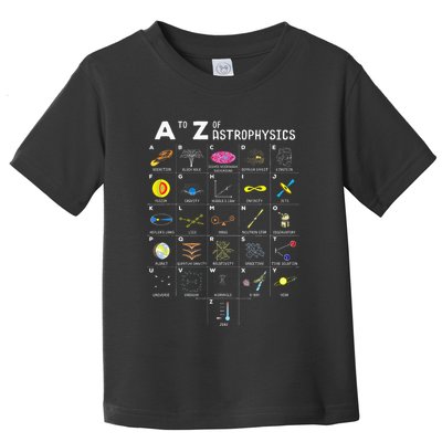 A To Z Funny Astronomy Lovers Astrophysics Astronomers Toddler T-Shirt