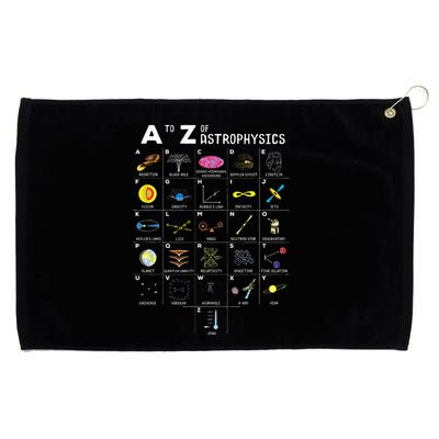 A To Z Funny Astronomy Lovers Astrophysics Astronomers Grommeted Golf Towel