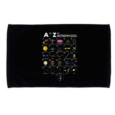 A To Z Funny Astronomy Lovers Astrophysics Astronomers Microfiber Hand Towel