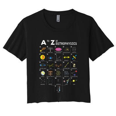 A To Z Funny Astronomy Lovers Astrophysics Astronomers Crop Top