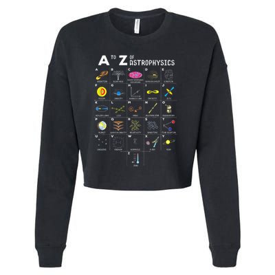 A To Z Funny Astronomy Lovers Astrophysics Astronomers Cropped Pullover Crew