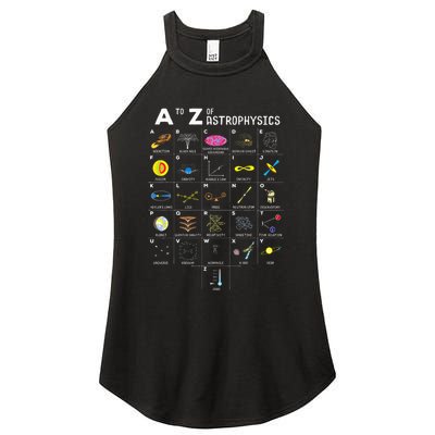 A To Z Funny Astronomy Lovers Astrophysics Astronomers Women's Perfect Tri Rocker Tank